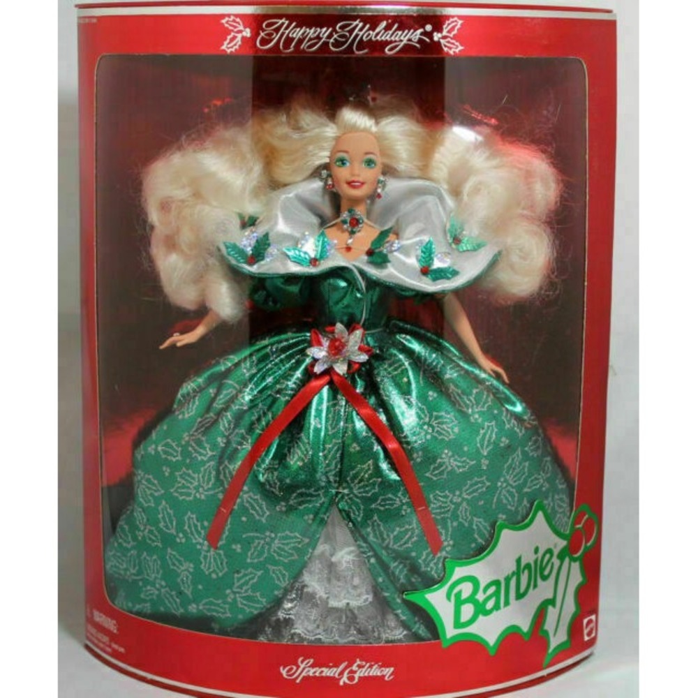 Mattel 1995 Happy Holidays Barbie Special Edition Grand Victorian Teal Blond